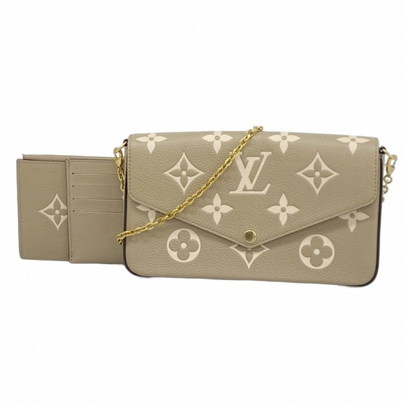 Louis Vuitton Monogram Empreinte Two-Tone Shoulder Wallet Pochette Felicie M8261 - Picture 1 of 10